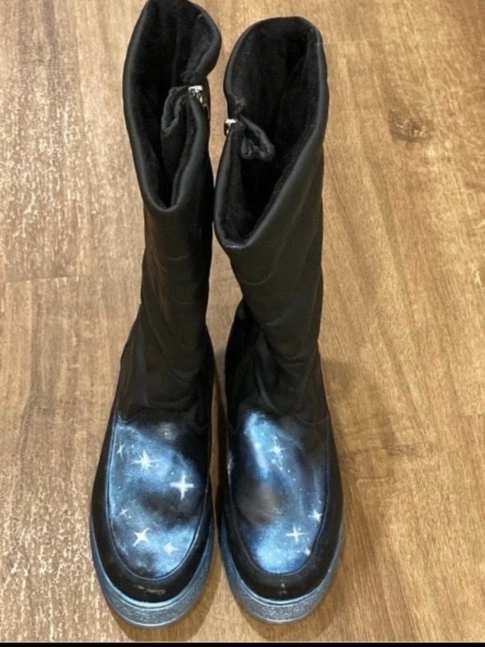 Galaxy Cosplay OOAK Boots Knee High Side Zipper Size 8.5 EUC